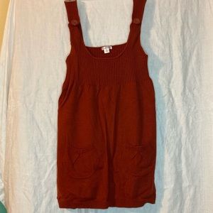 Xhilaration Sz M babydoll sweater tank jumper